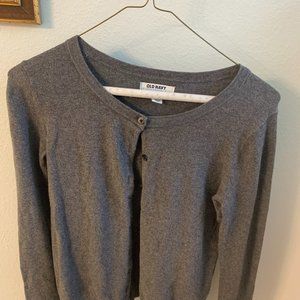 Grey Button Down Sweater-Small- Old Navy